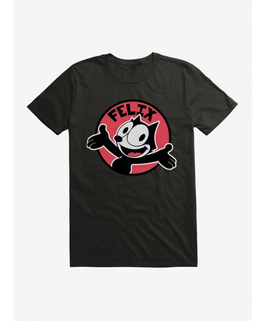 Seasonal Sale Felix The Cat Happy Smiles Sticker Graphic T-Shirt $6.50 T-Shirts