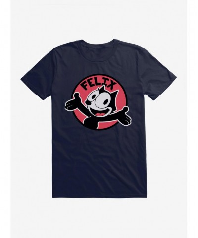 Seasonal Sale Felix The Cat Happy Smiles Sticker Graphic T-Shirt $6.50 T-Shirts