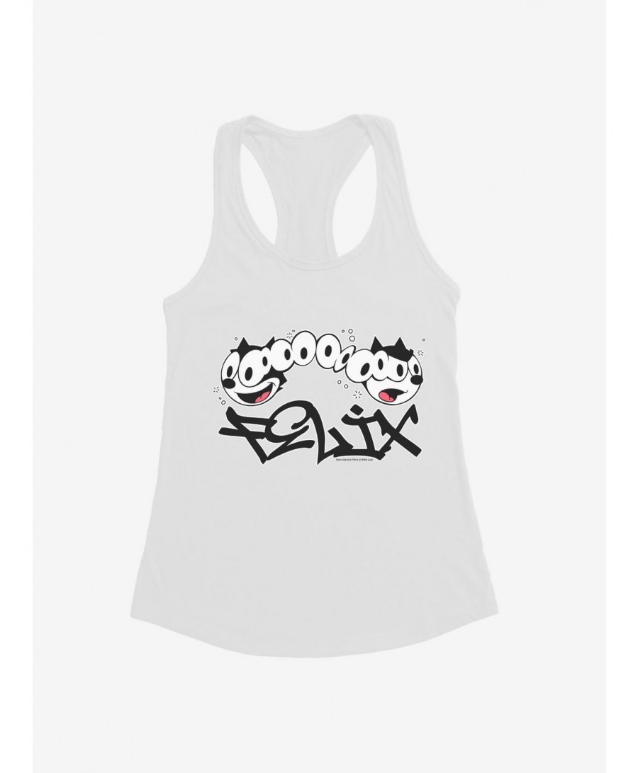 Big Sale Felix The Cat Split Personality Graffiti Art Girls Tank $7.57 Tanks