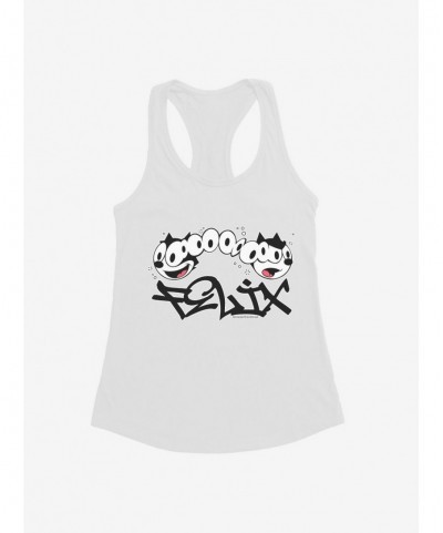 Big Sale Felix The Cat Split Personality Graffiti Art Girls Tank $7.57 Tanks