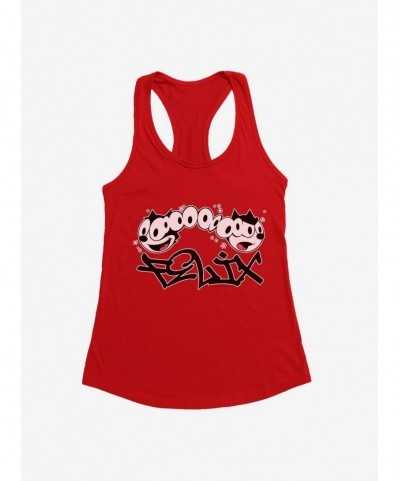 Big Sale Felix The Cat Split Personality Graffiti Art Girls Tank $7.57 Tanks