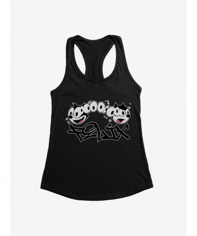 Big Sale Felix The Cat Split Personality Graffiti Art Girls Tank $7.57 Tanks