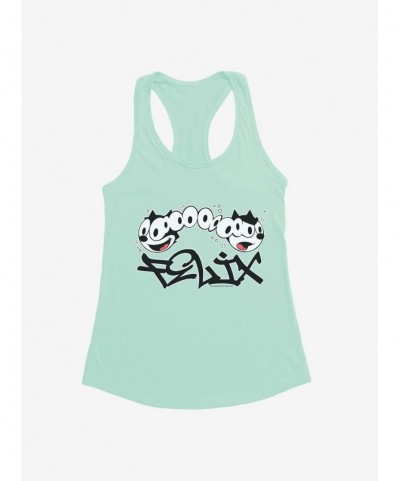 Big Sale Felix The Cat Split Personality Graffiti Art Girls Tank $7.57 Tanks