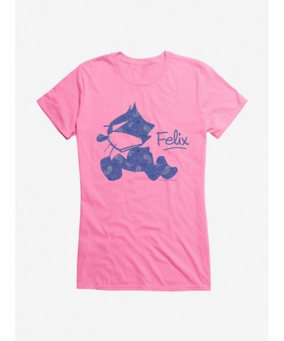 Fashion Felix The Cat Paisley Print Girls T-Shirt $6.77 T-Shirts