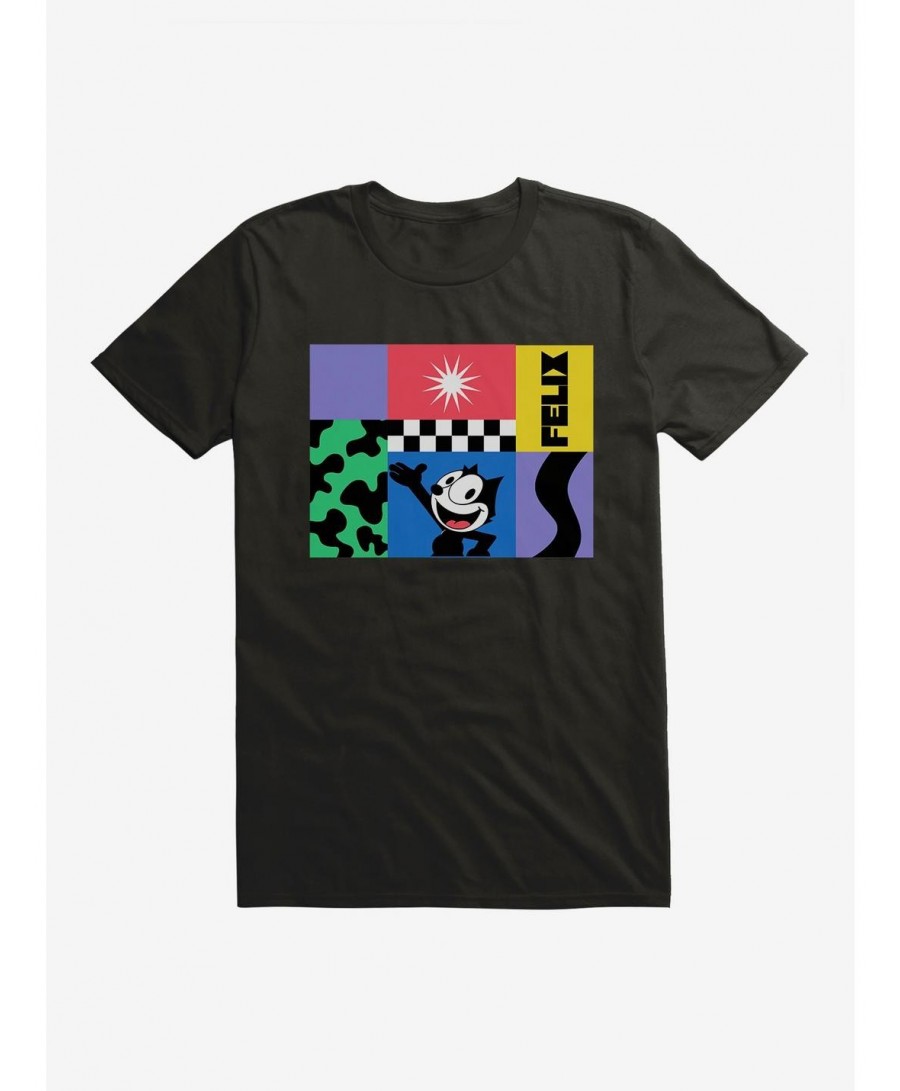 Cheap Sale Felix The Cat 90s Graphic Collage T-Shirt $8.99 T-Shirts