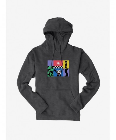 Clearance Felix The Cat 90s Graphic Collage Hoodie $16.52 Hoodies