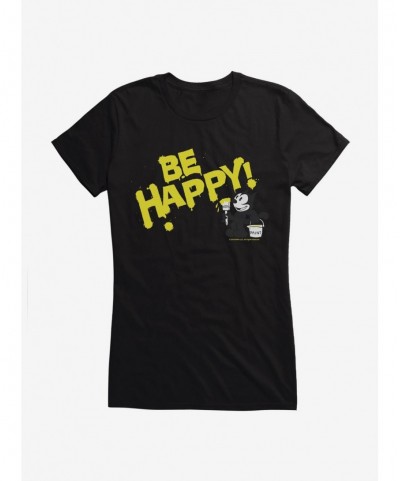 Limited Time Special Felix The Cat Be Happy! Paint Girls T-Shirt $6.37 T-Shirts