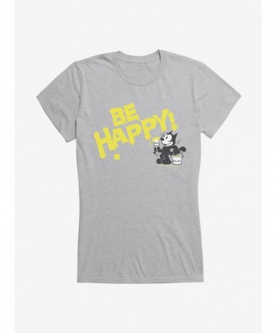 Limited Time Special Felix The Cat Be Happy! Paint Girls T-Shirt $6.37 T-Shirts