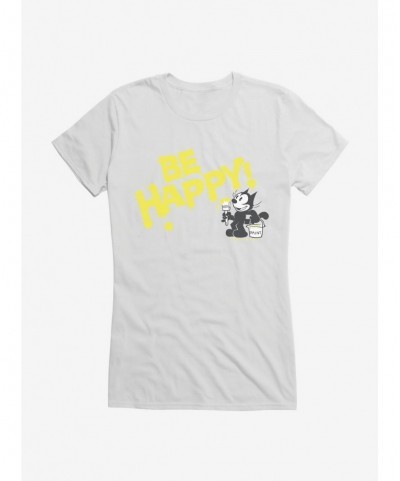 Limited Time Special Felix The Cat Be Happy! Paint Girls T-Shirt $6.37 T-Shirts