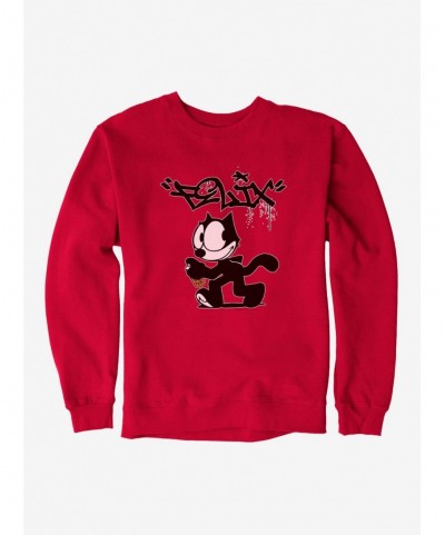 New Arrival Felix The Cat Spray Painting Felix Sweatshirt $12.40 Sweatshirts