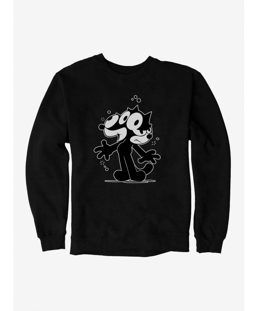 Hot Selling Felix The Cat Split Personality Sweatshirt $11.22 Sweatshirts