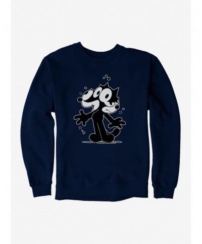 Hot Selling Felix The Cat Split Personality Sweatshirt $11.22 Sweatshirts