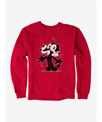 Hot Selling Felix The Cat Split Personality Sweatshirt $11.22 Sweatshirts