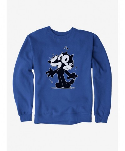 Hot Selling Felix The Cat Split Personality Sweatshirt $11.22 Sweatshirts