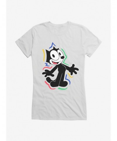 Huge Discount Felix The Cat 90s Highlights Girls T-Shirt $8.57 T-Shirts