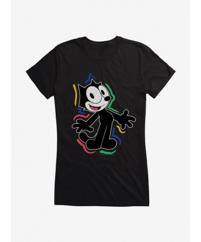 Huge Discount Felix The Cat 90s Highlights Girls T-Shirt $8.57 T-Shirts