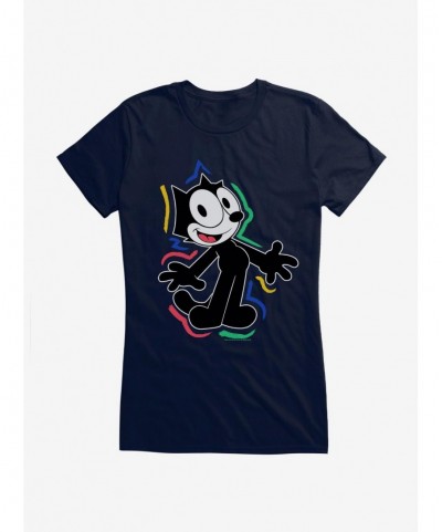 Huge Discount Felix The Cat 90s Highlights Girls T-Shirt $8.57 T-Shirts