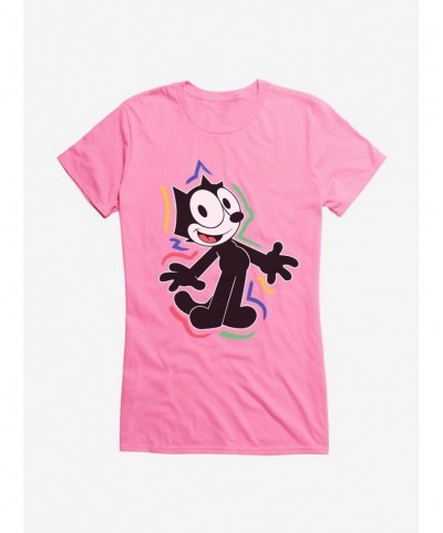 Huge Discount Felix The Cat 90s Highlights Girls T-Shirt $8.57 T-Shirts