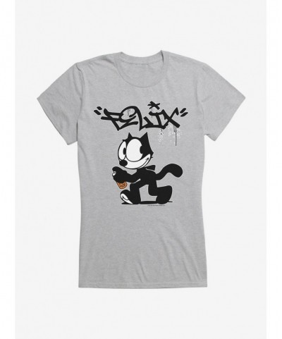 Exclusive Felix The Cat Spray Painting Felix Girls T-Shirt $9.76 T-Shirts