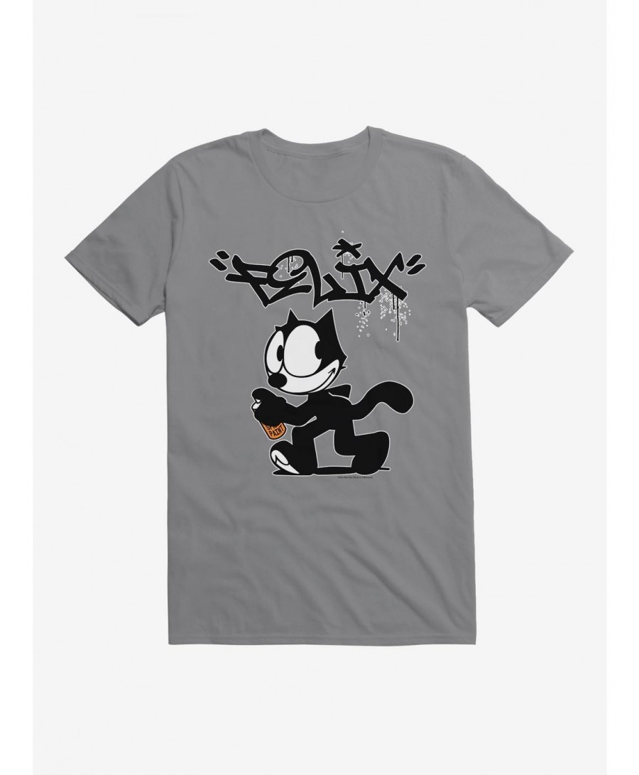 Hot Selling Felix The Cat Spray Painting Felix T-Shirt $7.84 T-Shirts