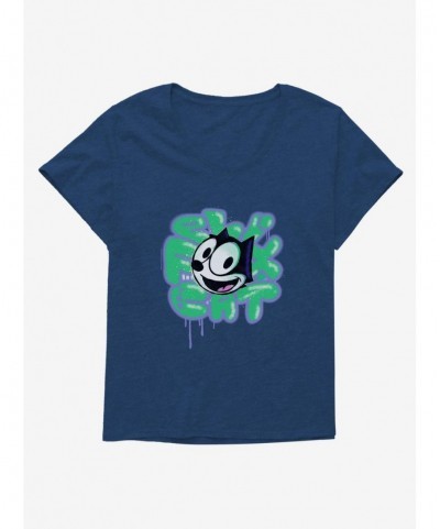 Bestselling Felix The Cat Graffiti Art Felix Girls T-Shirt Plus Size $8.32 T-Shirts