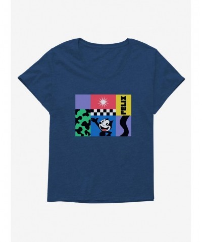 Discount Sale Felix The Cat 90s Graphic Collage Girls T-Shirt Plus Size $6.94 T-Shirts