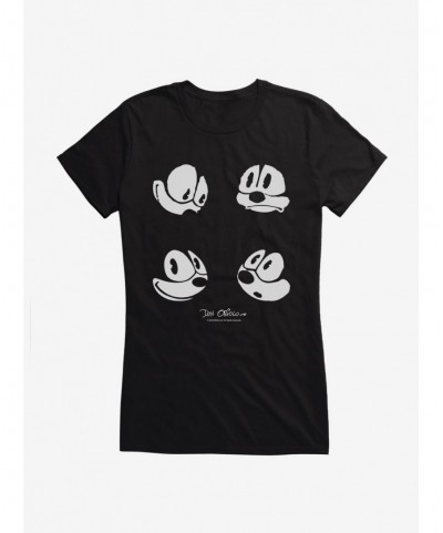 Exclusive Felix The Cat Boxed Faces Girls T-Shirt $9.96 T-Shirts