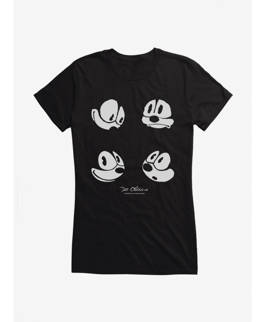 Exclusive Felix The Cat Boxed Faces Girls T-Shirt $9.96 T-Shirts