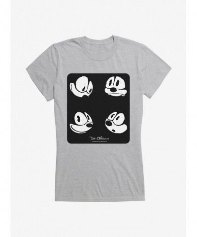 Exclusive Felix The Cat Boxed Faces Girls T-Shirt $9.96 T-Shirts