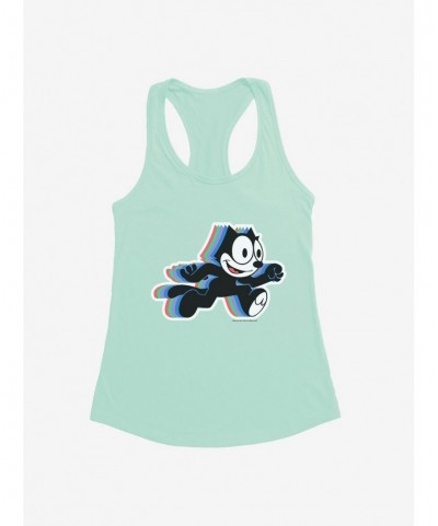 Unique Felix The Cat Hologram Felix Girls Tank $8.96 Tanks