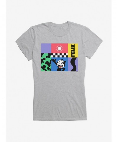 New Arrival Felix The Cat 90s Graphic Collage Girls T-Shirt $7.77 T-Shirts