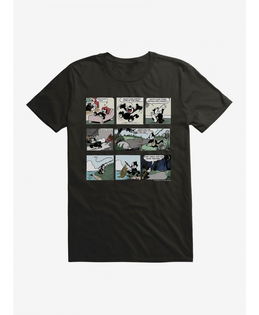 Fashion Felix The Cat Comic Strips T-Shirt $8.03 T-Shirts