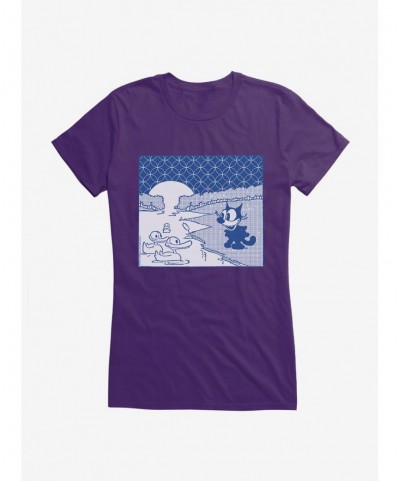 Discount Sale Felix The Cat Duck Pond Girls T-Shirt $6.18 T-Shirts