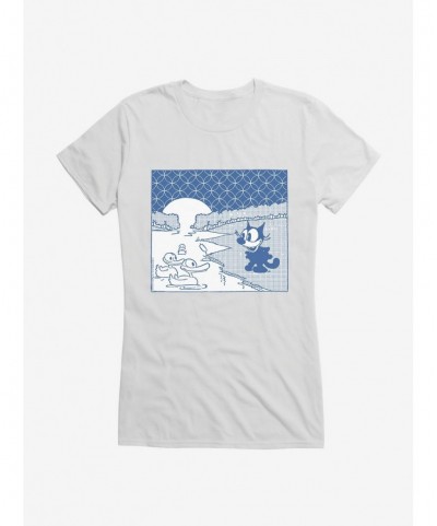 Discount Sale Felix The Cat Duck Pond Girls T-Shirt $6.18 T-Shirts