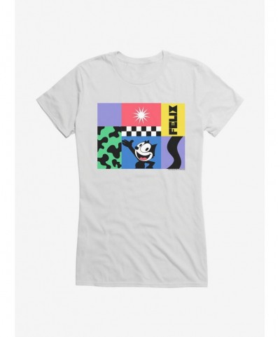 New Arrival Felix The Cat 90s Graphic Collage Girls T-Shirt $7.77 T-Shirts