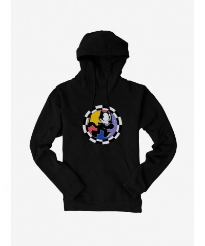 Exclusive Price Felix The Cat Circular Checkers Hoodie $16.52 Hoodies