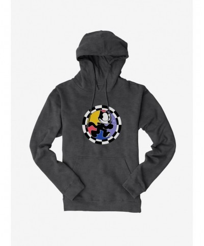 Exclusive Price Felix The Cat Circular Checkers Hoodie $16.52 Hoodies