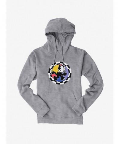 Exclusive Price Felix The Cat Circular Checkers Hoodie $16.52 Hoodies