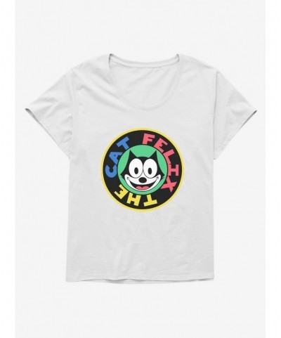 Limited-time Offer Felix The Cat 90s Sticker Graphic Girls T-Shirt Plus Size $9.71 T-Shirts