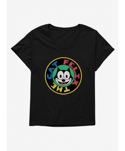 Limited-time Offer Felix The Cat 90s Sticker Graphic Girls T-Shirt Plus Size $9.71 T-Shirts