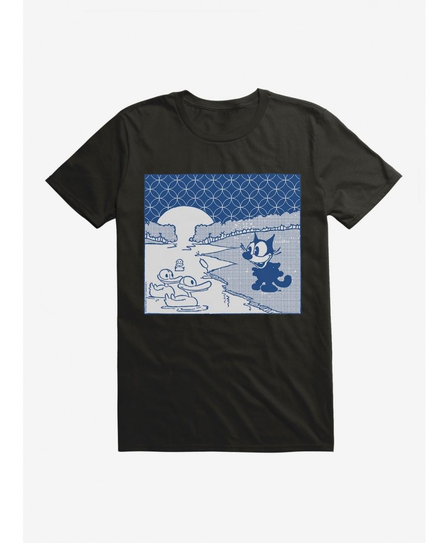 Bestselling Felix The Cat Duck Pond T-Shirt $6.88 T-Shirts