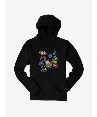 Clearance Felix The Cat Sticker Collection Hoodie $14.37 Hoodies