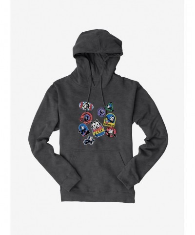 Clearance Felix The Cat Sticker Collection Hoodie $14.37 Hoodies