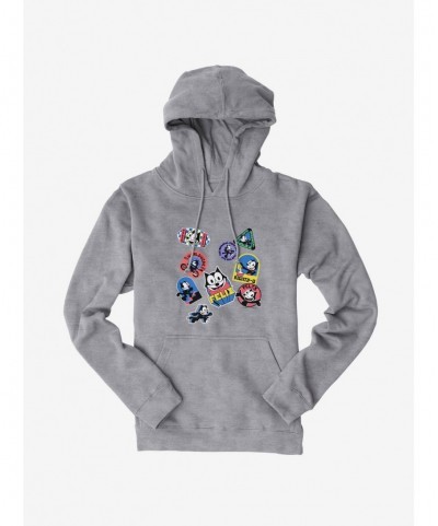 Clearance Felix The Cat Sticker Collection Hoodie $14.37 Hoodies