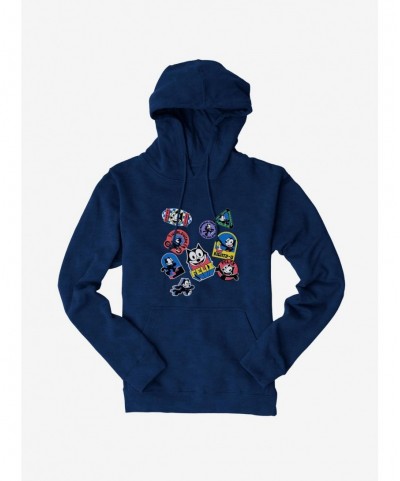 Clearance Felix The Cat Sticker Collection Hoodie $14.37 Hoodies