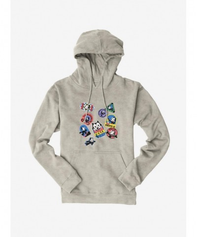 Clearance Felix The Cat Sticker Collection Hoodie $14.37 Hoodies