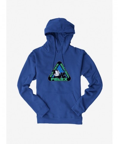 High Quality Felix The Cat Original Triangular Graphic Hoodie $17.96 Hoodies