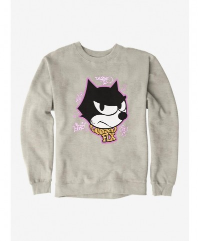 High Quality Felix The Cat Graffiti Art Gold Chain Felix Sweatshirt $12.40 Sweatshirts