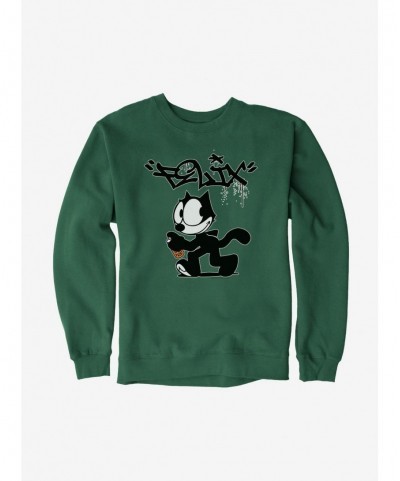 Pre-sale Felix The Cat Spray Painting Felix Sweatshirt $14.76 Sweatshirts