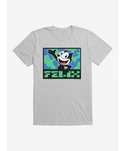 Flash Sale Felix The Cat Pixilated Felix Text T-Shirt $7.84 T-Shirts